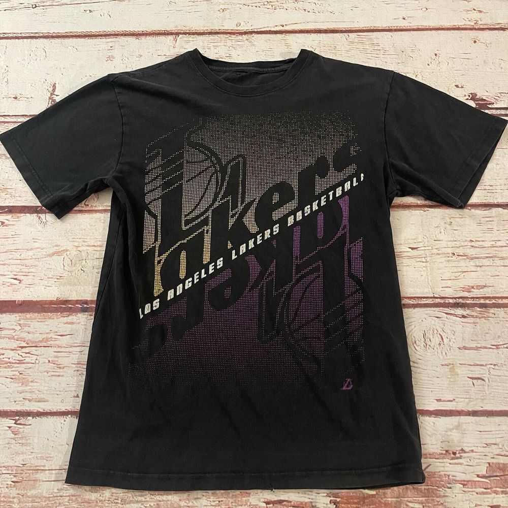 Los Angeles Lakers NBA UNK Black‎ White Men's T-Shirt  Size Small